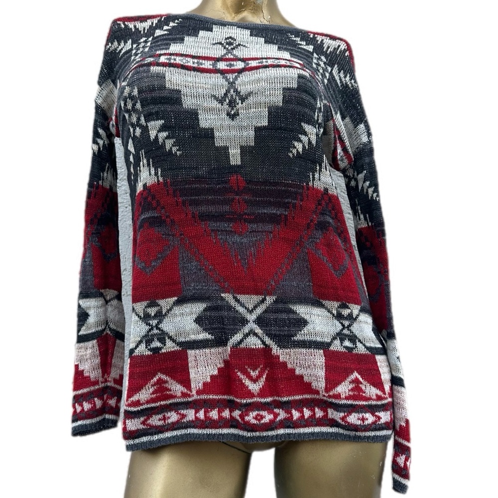 Denim & Supply Ralph Lauren Southwestern Aztec Knit Sweater Tribal Pullover XS